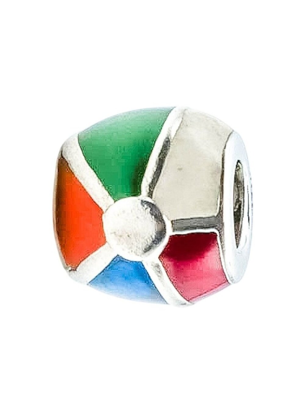 Chamilia Beach Ball Summer Fun Sterling Silver Enamel Charm Bead